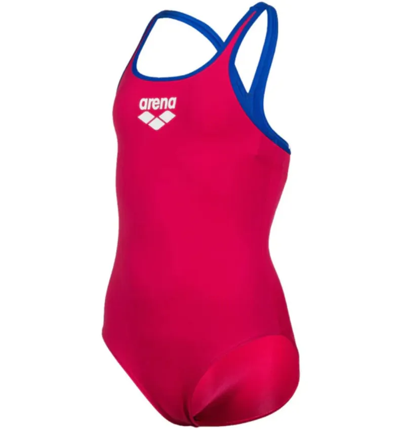 Arena Girl's Big Logo Swim Pro Back Swimsuit Rose/Blue